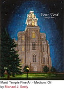 Image of Manti Utah LDS Mormon Temple Art Painting by Michael Seely