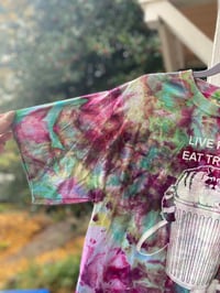 Image 2 of MEDIUM Live Fast Eat Trash Tie Dye Shirt I12