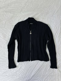 Image 1 of 00s Black Thin knitted jacket // S 