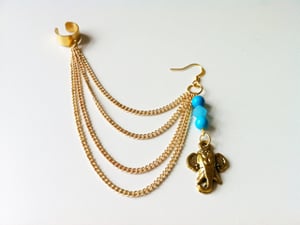 Image of Elephant Chain Ear Cuff 