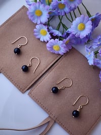 Image 5 of Minimalist Black Tourmaline Earrings
