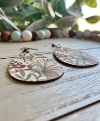 Image 2 of Floral Mauve Earrings 