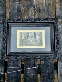 Image 2 of STATEMENT  - Antique engraving “The Game LOST”  with real preserved web