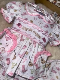 Image 2 of  cowgirl smocked pyjamas 