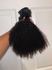 Image 5 of 3C/4A AFRO KINKY CURLY CLIP INS & PERFECT MATCH DRAWSTRING PONYTAIL 