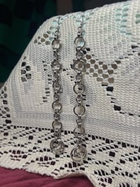 Image 2 of Long Chainmail Earrings 