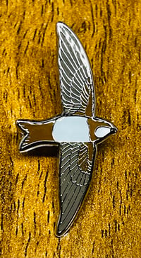 Image 2 of Alpine Swift - No.116 - UK Birding Pins - Enamel Pin Badge