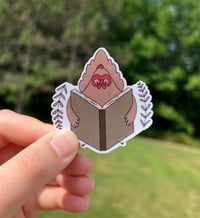 Reading with Hen Sticker