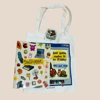 Image 1 of Friday Tote Bag + 2024 Yearbook + Stickers 