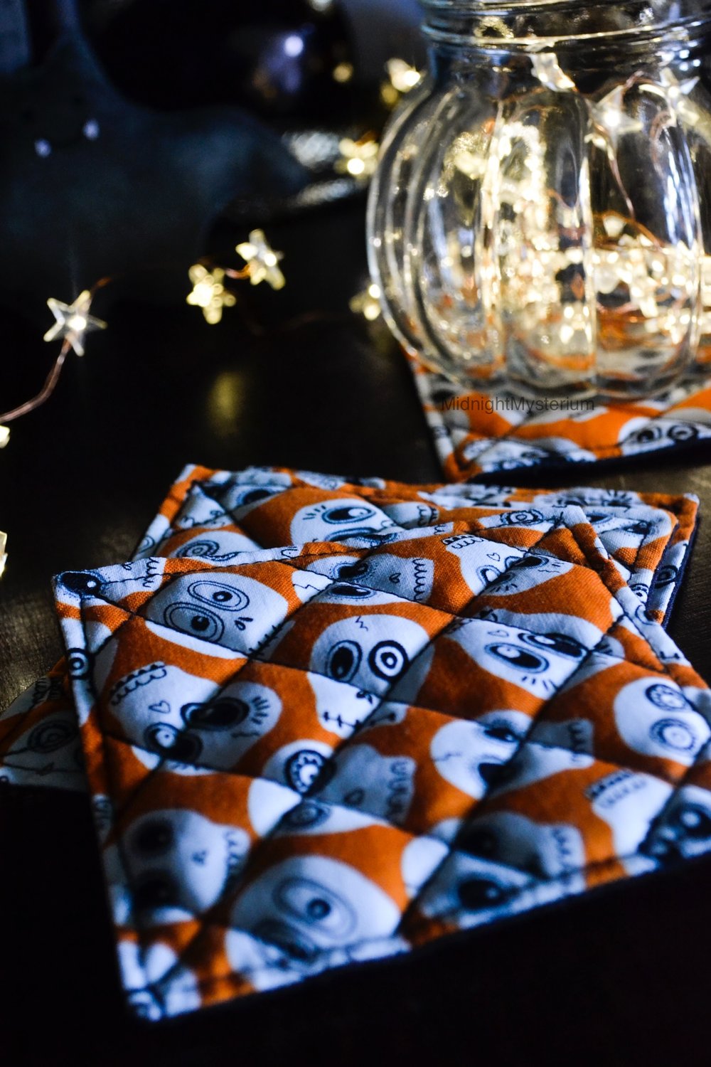 Glow in the Dark Skull Set of 4 Coasters