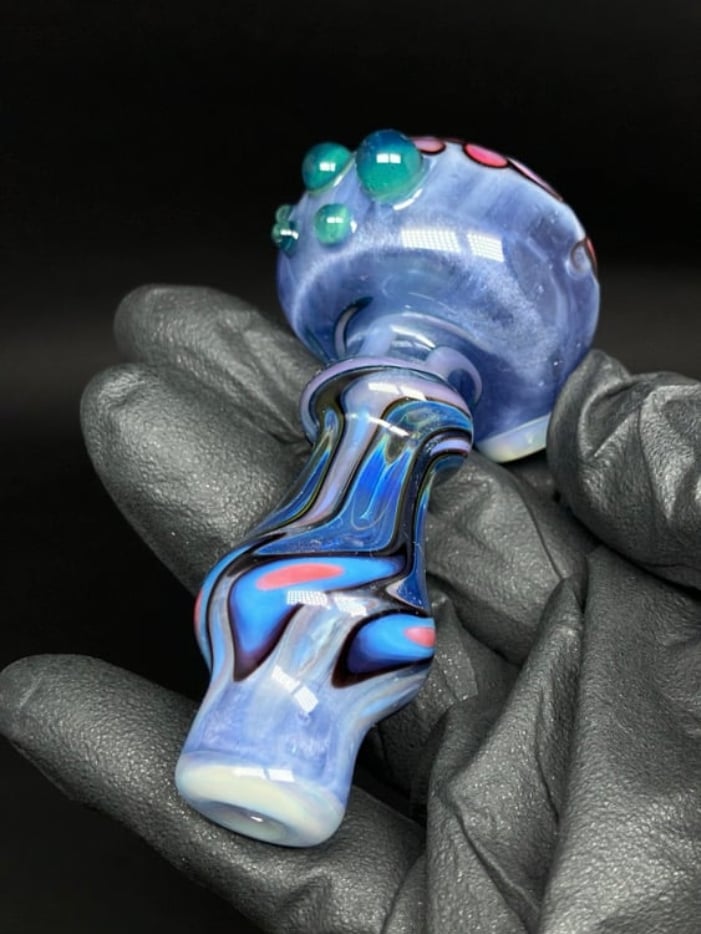 Blue Satin Floral Image 5