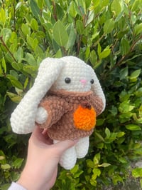 Image 3 of bunny in an autumn sweater plushie