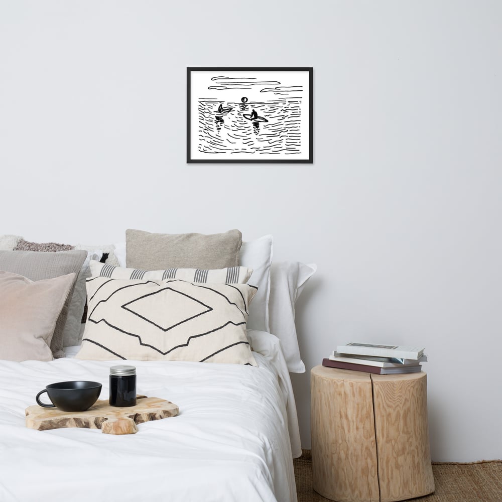 Moon Surf Print - Framed