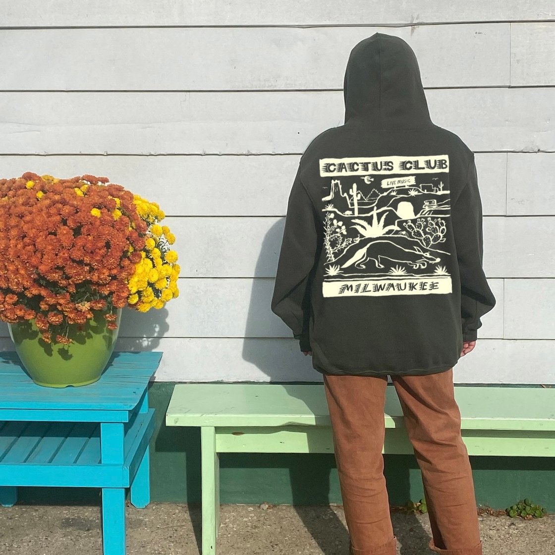 Image of hooded sweatshirt • 2 designs