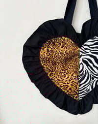 Image 3 of Fierce Duo Heart Bag – Zebra & Leopard Edition 
