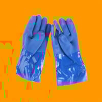 Image 2 of Oil & Acid Resistant Blue Lining Industrial Safety Gloves