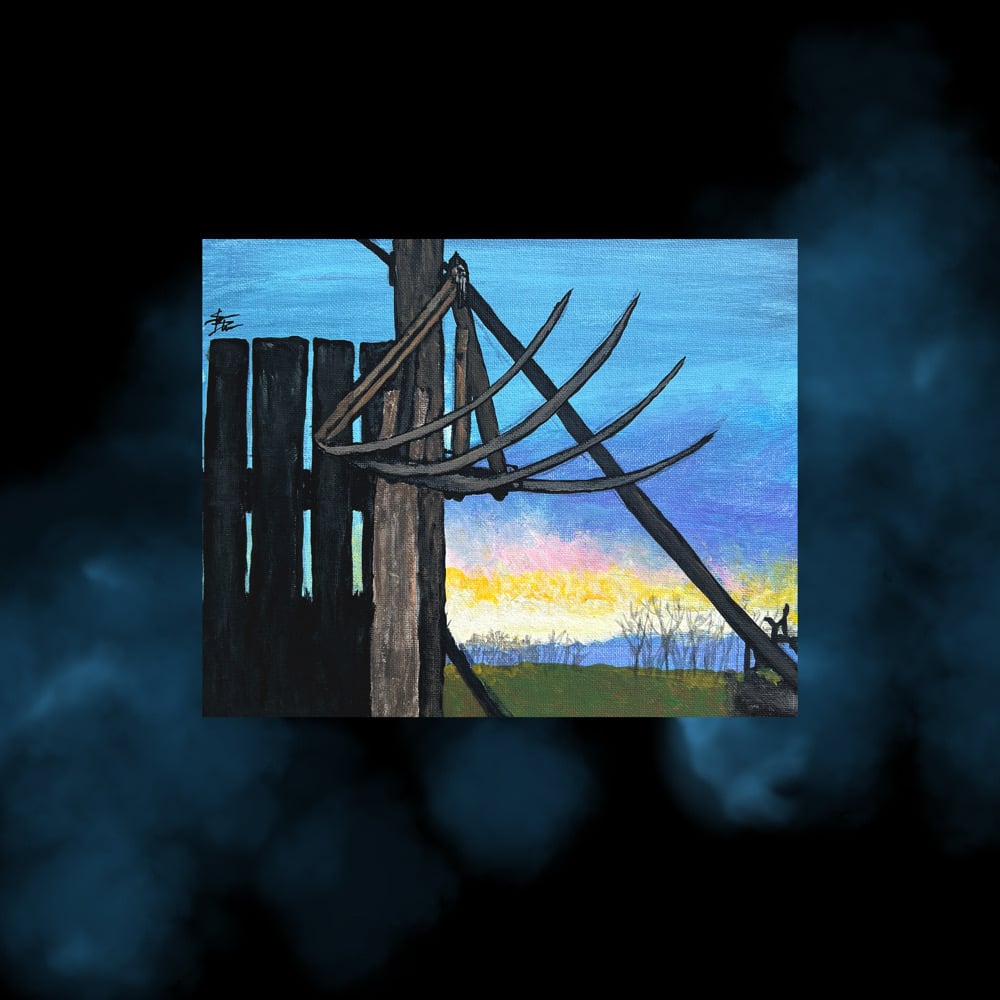 Image of "HALLOWEEN 4 OPENING #2" acrylic PAINTING 8" x 10"