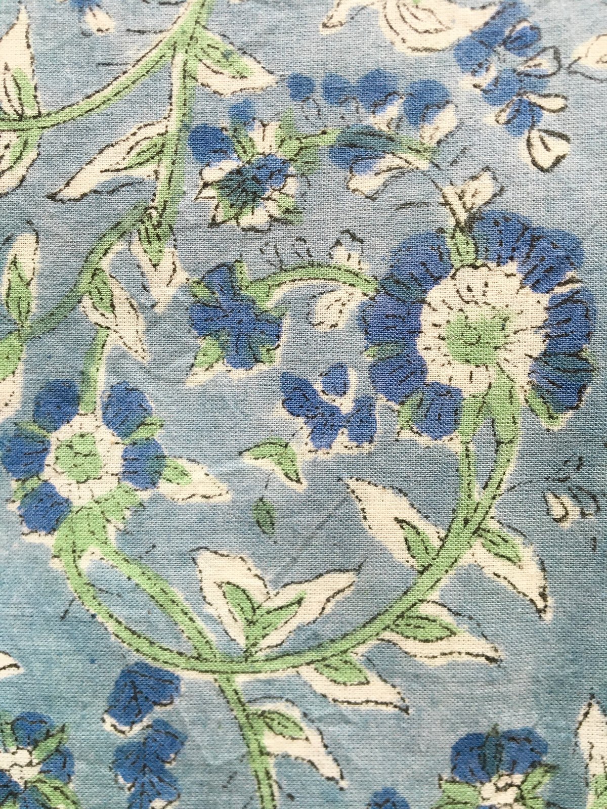 Image of Namaste fabric grand bleu 