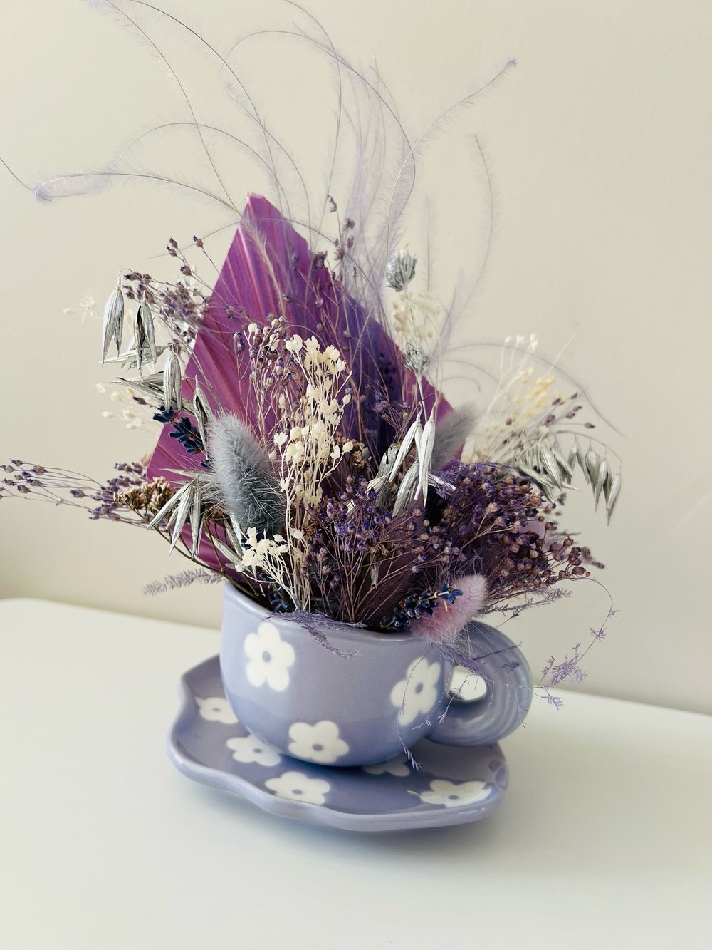 Tea Cup & Saucer Flower Arrangement