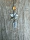 Image of Apple Blossom Flower and Leaf Pendant (with chain)