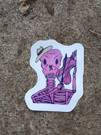Image 2 of Skeleton Playing Fiddle Sticker