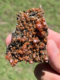 Image 6 of Vanadinite On Black Barite Specimen #2548