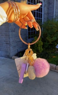 Image 1 of Lavender & Silver Blingy Bluetooth Set