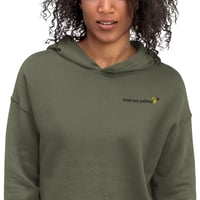 Image 2 of Crop Hoodie - embroidered logo