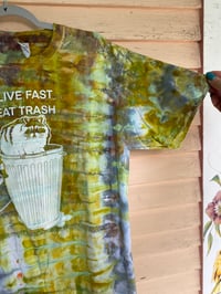 Image 3 of MEDIUM Live Fast Eat Trash Tie Dye Shirt I11
