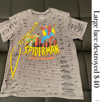 Large Spriderman yellow lace destroyed