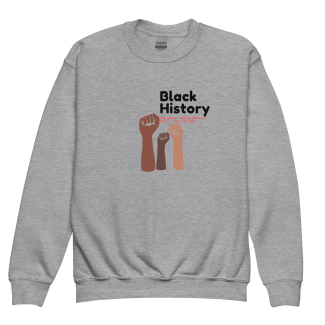 Youth crewneck sweatshirt/ Black History 