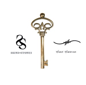 Image of Official Hans Haveron Tattoo Skeleton Key Pendant - Medium Bronze