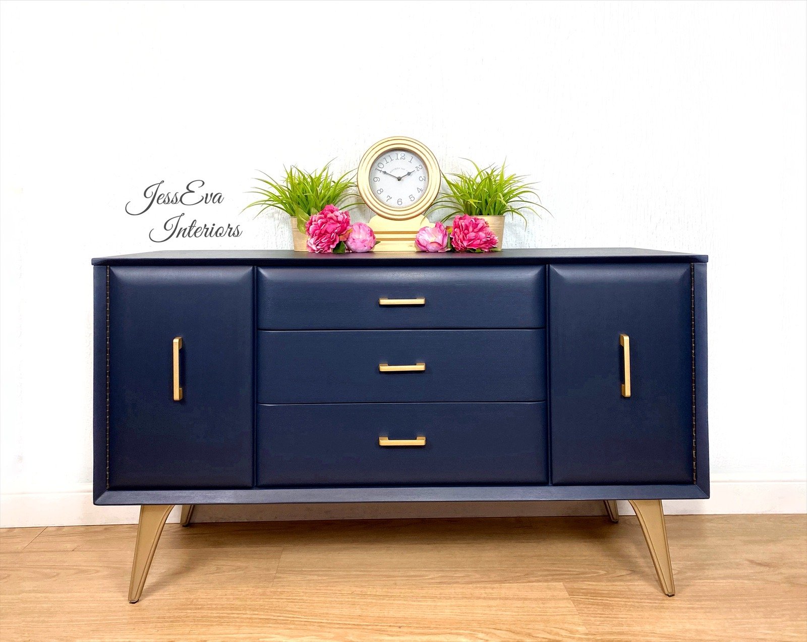 Blue mid outlet century dresser