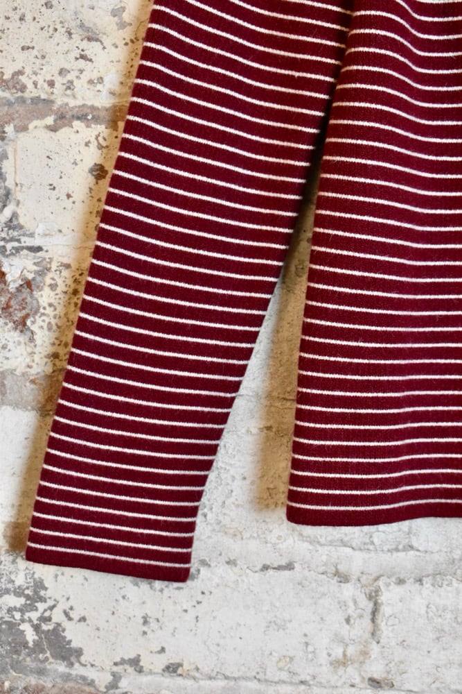 Image of High Neck Striped Top