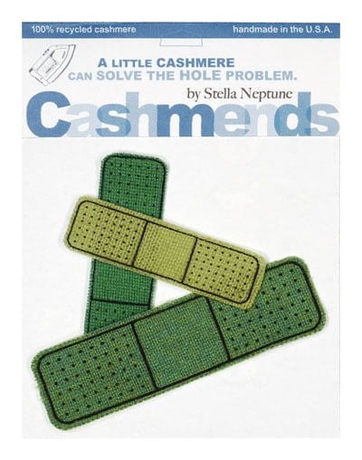 Image of Iron-On Cashmere Band-Aids - Triple Green