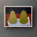 Image of Pears on a Striped Paper Bag