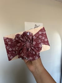 Image 1 of Maroon Headwrap/Coquette