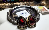 Image 2 of Ruby Red Tear Drop Earrings