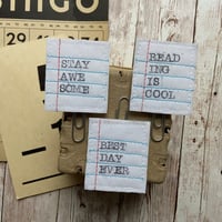 Image 2 of “School Notes” Quilted Planner Clip