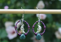 Beaded Moon earrings  