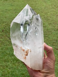 Image 9 of Clear Quartz Twin Points On Display Stand #1848