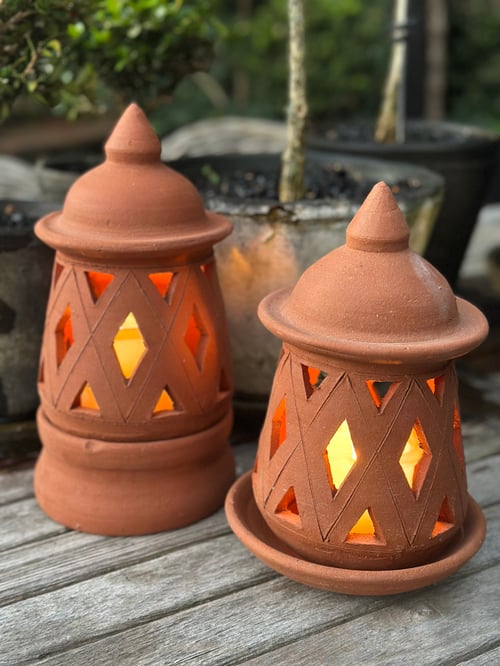 Image of Terracotta Lattice Lantern