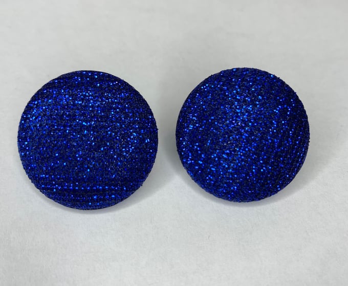Image of “Royal Blue Luxe” Button Earrings