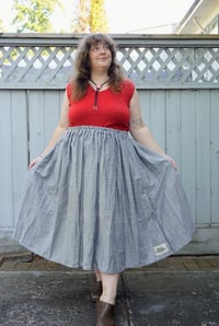 Image 1 of Grey Checkered Skirt
