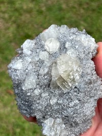 Image 4 of Druzy Fujian Quartz & UV Calcite Specimen #2146