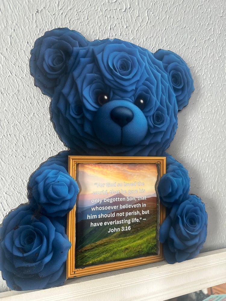 Blue Love Bear Frame 