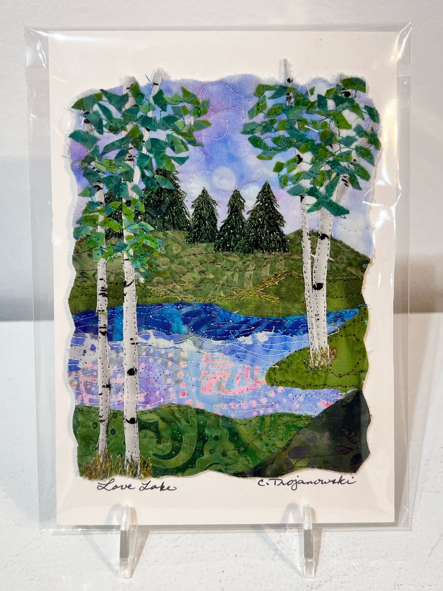 Image of Love Lake - Quilt Card- Carol Trojanowski