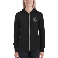 Image 1 of Women's Zip-Up Hoodie - White Logo