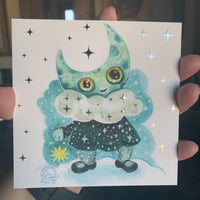 Image 2 of Limited Edition Silver Foiled 'Merry Merriment' Art Card Mini Print