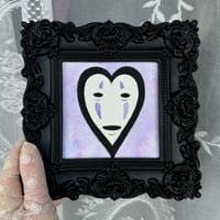 Image 1 of ‘Kaonashi Heart’ Original Painting ~ Framed